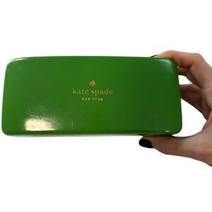 Kate Space Green And Light Blue Clam Shell Hard Sun Glass Case